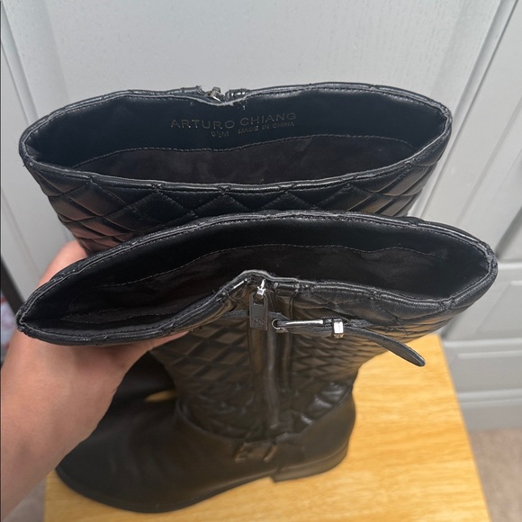 Arturo Chiang Black Quilted Fusco Boots /Size 9.5 - Picture 8 of 17